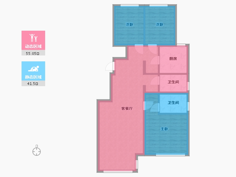 北京-北京市-未来研园-95.20-户型库-动静分区