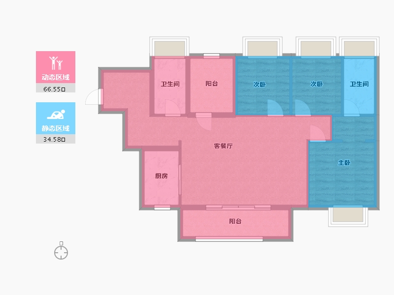 广东省-佛山市-桂语-96.00-户型库-动静分区