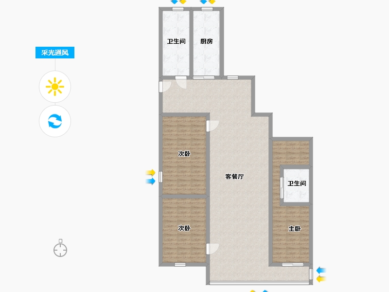 江苏省-无锡市-华夏大厦-141.60-户型库-采光通风