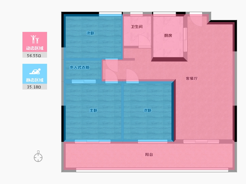 安徽省-淮北市-明理苑-81.96-户型库-动静分区