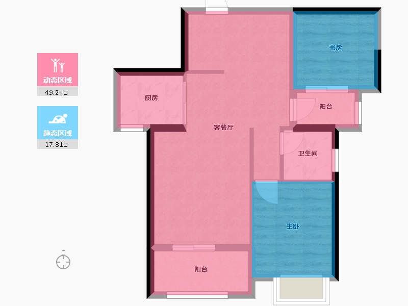 福建省-漳州市-龙泉绿苑-74.00-户型库-动静分区