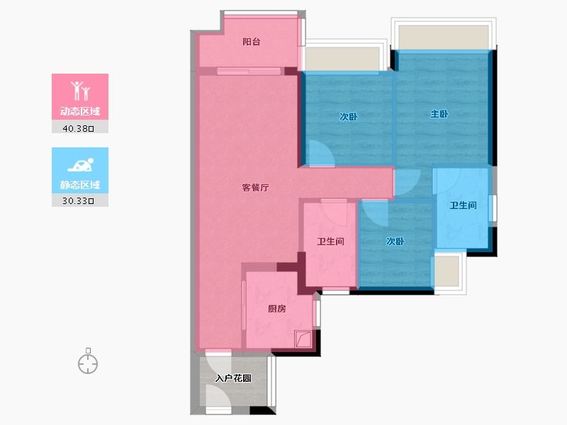 广东省-广州市-万科幸福誉L2(黄埔区福里街17号)-72.00-户型库-动静分区