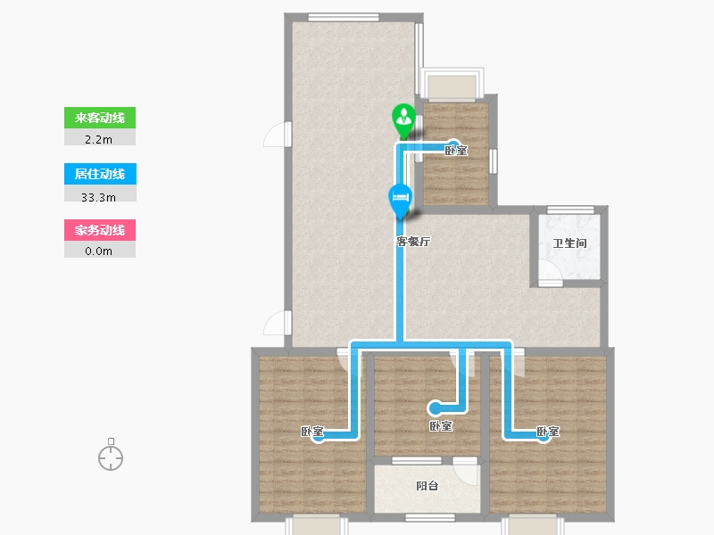 湖南省-永州市-市政府宿舍-120.00-户型库-动静线