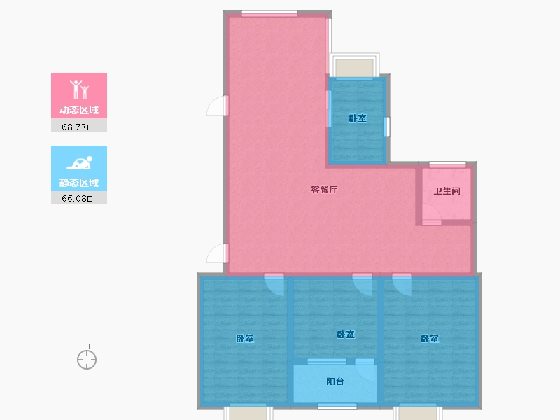 湖南省-永州市-市政府宿舍-120.00-户型库-动静分区