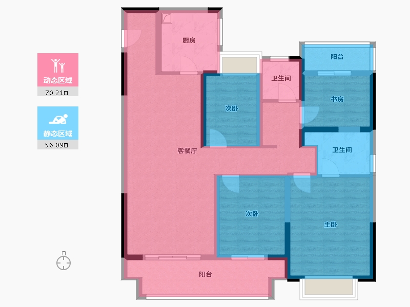 江苏省-常州市-雅居乐棠颂-112.00-户型库-动静分区