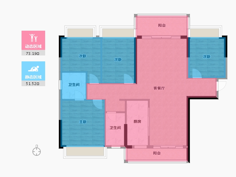 湖南省-郴州市-金榜府-113.02-户型库-动静分区