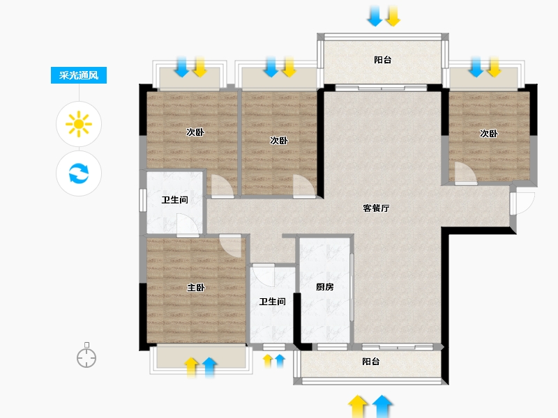 湖南省-郴州市-金榜府-113.02-户型库-采光通风