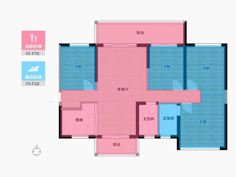 广西壮族自治区-贵港市-西山泉十里江湾-110.00-户型库-动静分区