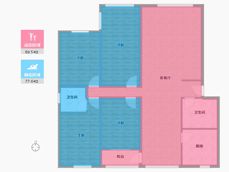 四川省-成都市-双流县人民法院家属院-152.00-户型库-动静分区