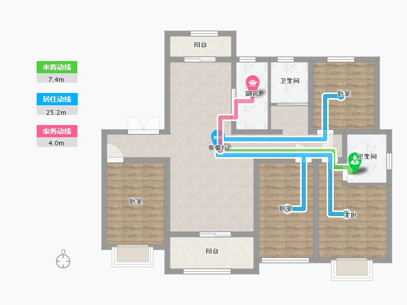 安徽省-宣城市-公园里-107.18-户型库-动静线