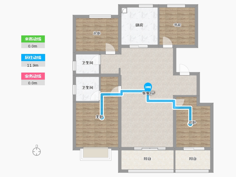 新疆维吾尔自治区-喀什地区-公园里-113.44-户型库-动静线