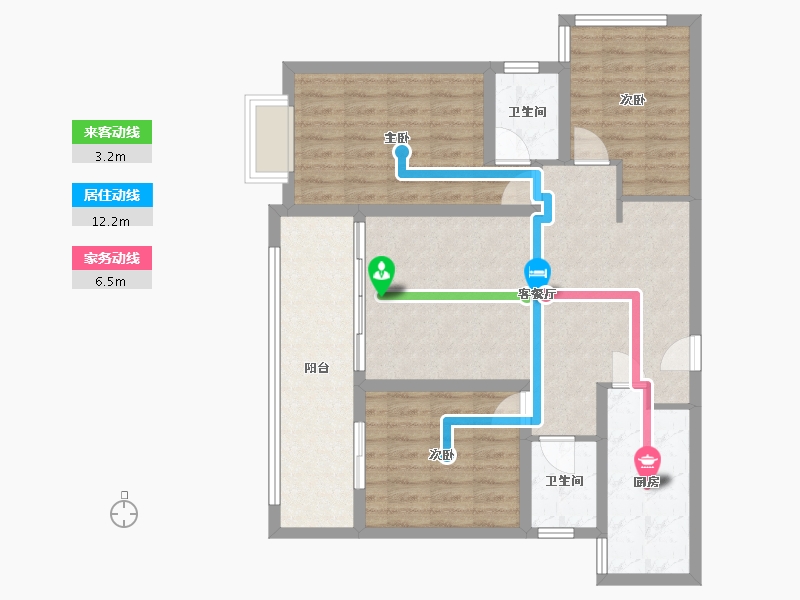 河南省-开封市-汇金中央公馆-94.40-户型库-动静线