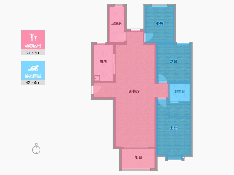 河北省-保定市-建业阳光国际-B区-106.58-户型库-动静分区