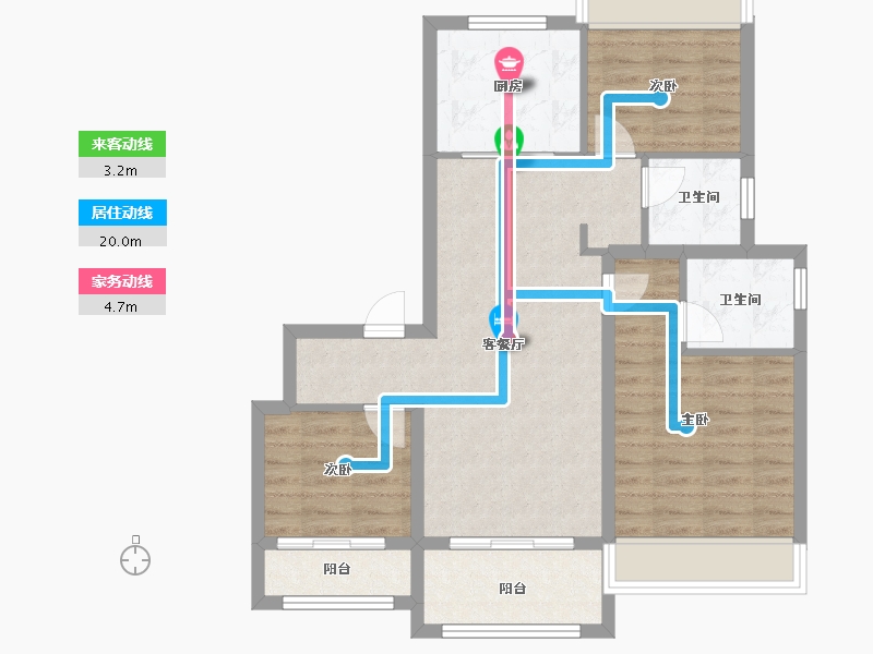 上海-上海市-9公馆-78.40-户型库-动静线