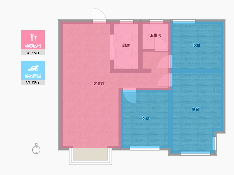 河北省-衡水市-润和佳园-77.80-户型库-动静分区