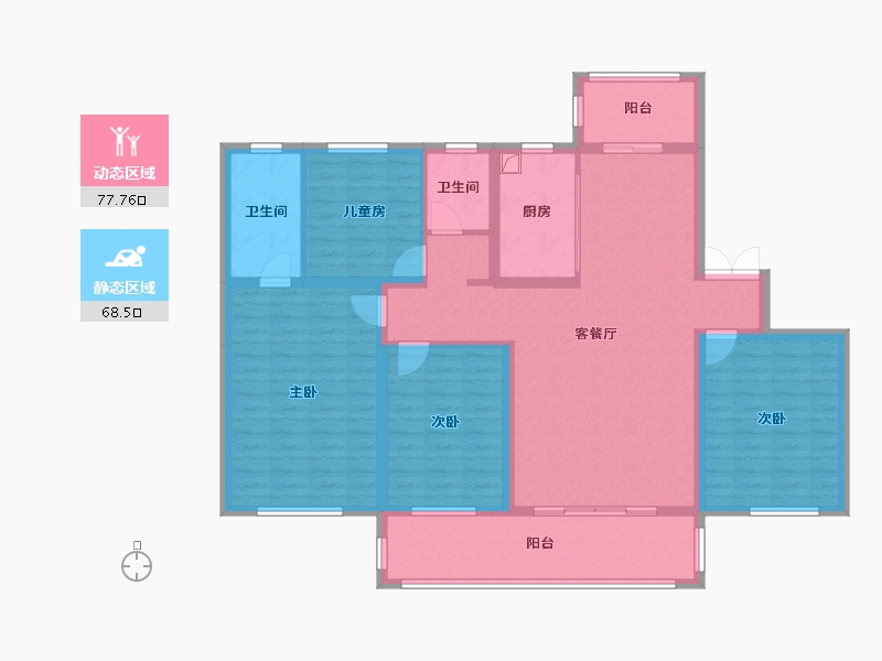 广西壮族自治区-桂林市-栖霞府南苑-112.00-户型库-动静分区