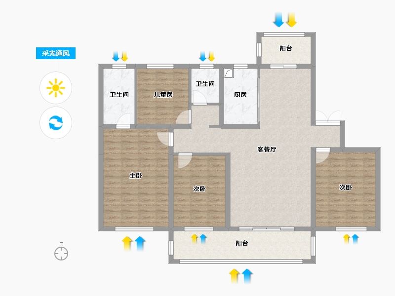 广西壮族自治区-桂林市-栖霞府南苑-112.00-户型库-采光通风