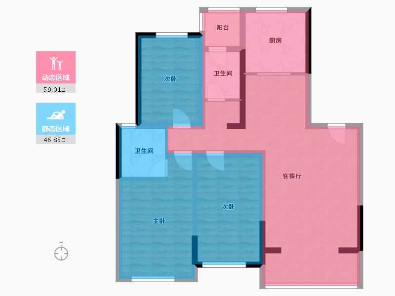 河南省-南阳市-翰林公馆-130.00-户型库-动静分区