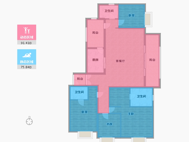 广东省-韶关市-保利中滨花园-180.00-户型库-动静分区