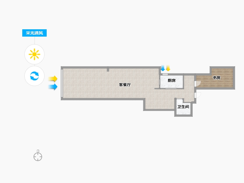 北京-北京市-拾光里-96.00-户型库-采光通风