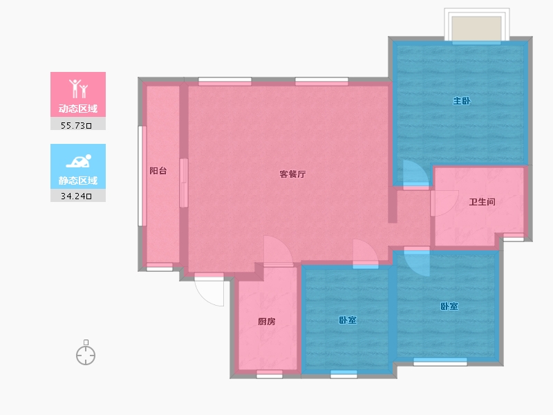 安徽省-合肥市-保利罗兰春天-80.00-户型库-动静分区