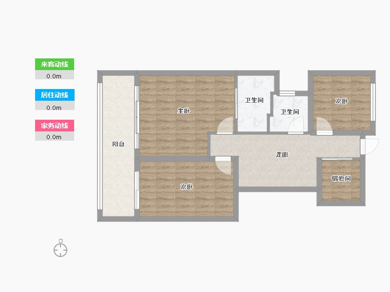 北京-北京市-拾光里-64.00-户型库-动静线