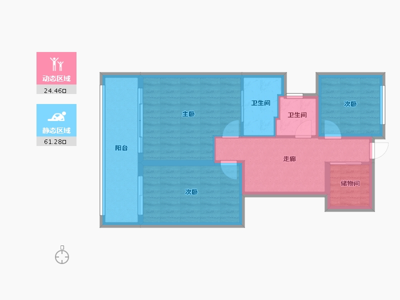 北京-北京市-拾光里-64.00-户型库-动静分区