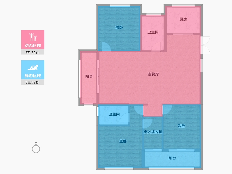 浙江省-金华市-永康市锦绣翠屏小区-114.40-户型库-动静分区