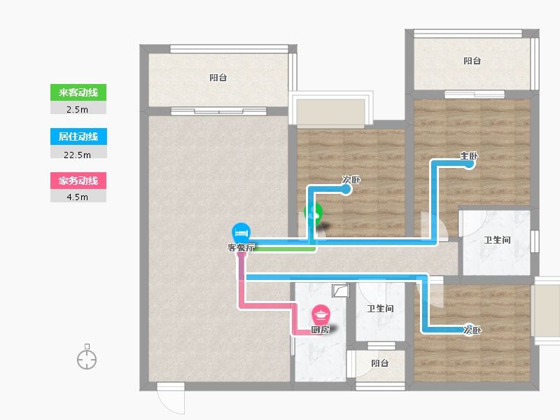 四川省-成都市-吉祥湾-96.00-户型库-动静线