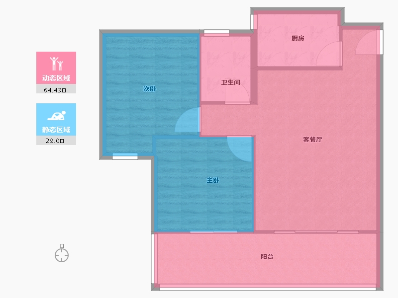 陕西省-渭南市-香颂小区-86.00-户型库-动静分区