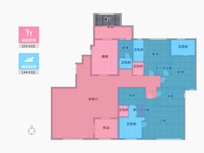 广东省-广州市-侨鑫汇悦台-292.68-户型库-动静分区