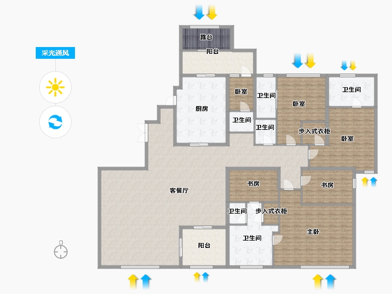 广东省-广州市-侨鑫汇悦台-292.68-户型库-采光通风