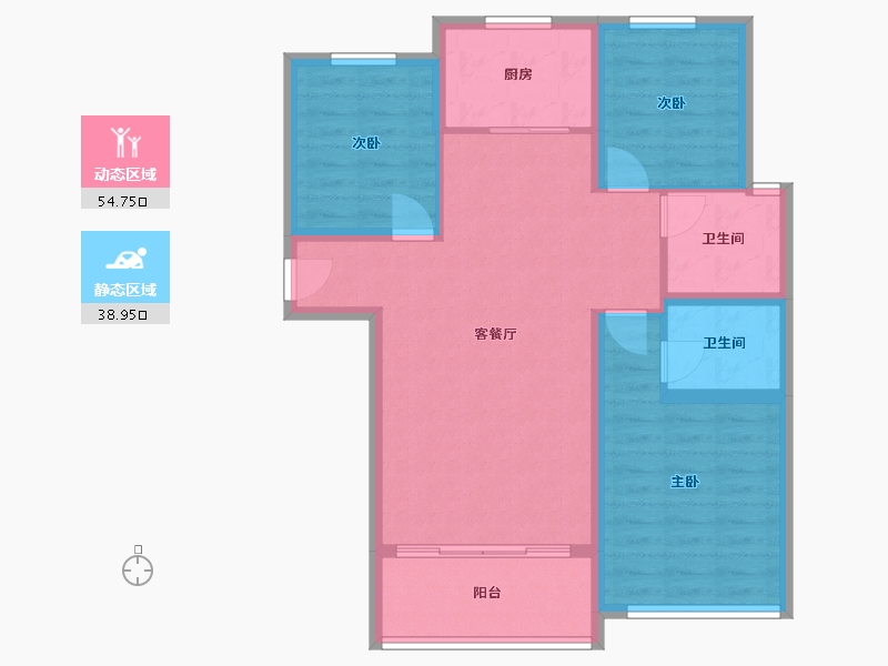 河北省-邢台市-华悦城-94.40-户型库-动静分区