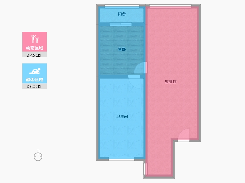 辽宁省-沈阳市-融创城-63.00-户型库-动静分区