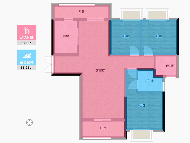 湖南省-郴州市-国明玺悦府-91.20-户型库-动静分区