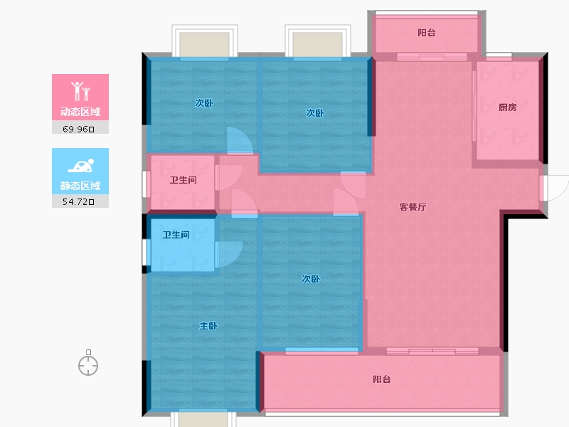 江西省-赣州市-红都新康园-126.08-户型库-动静分区