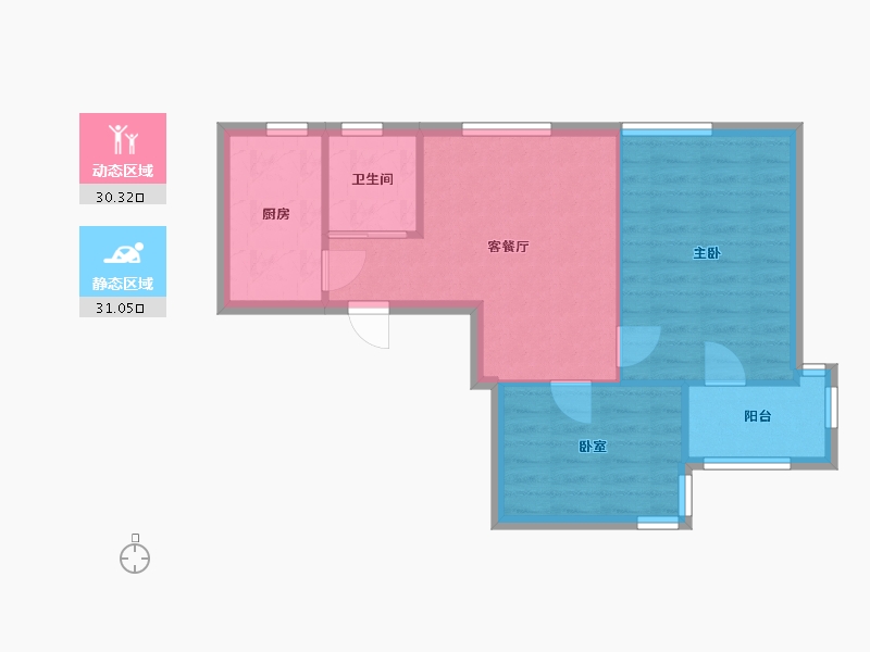 江苏省-南京市-莲花新城嘉园-62.80-户型库-动静分区