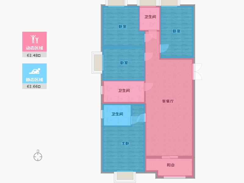 福建省-泉州市-万科·城市之光-二期-115.41-户型库-动静分区