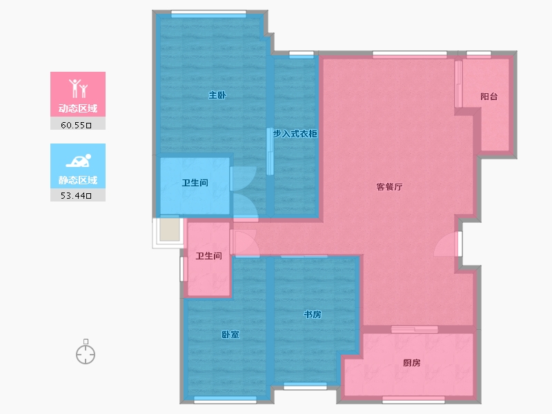 重庆-重庆市-礼乐东方-100.00-户型库-动静分区