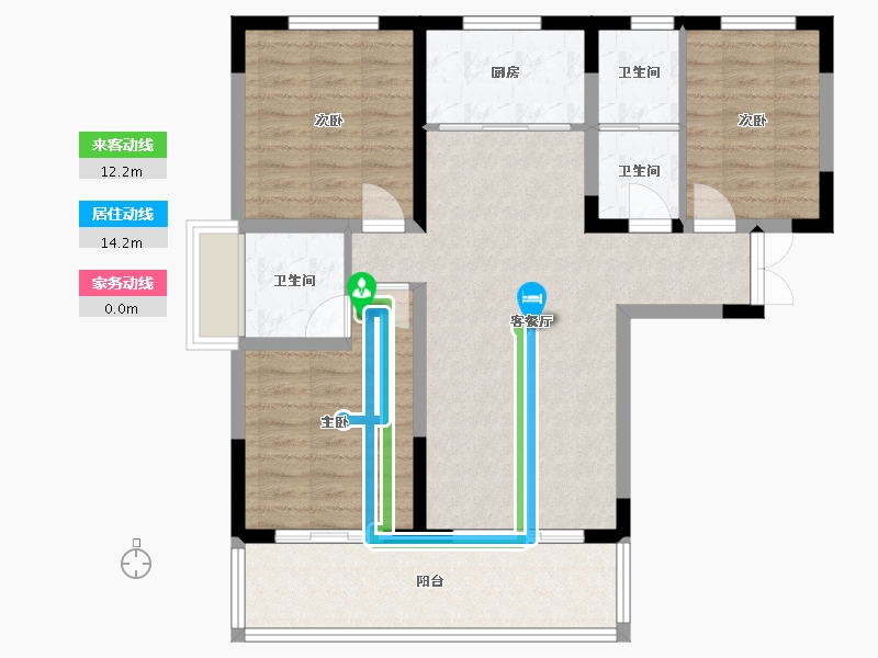 陕西省-宝鸡市-海澜湾-99.04-户型库-动静线