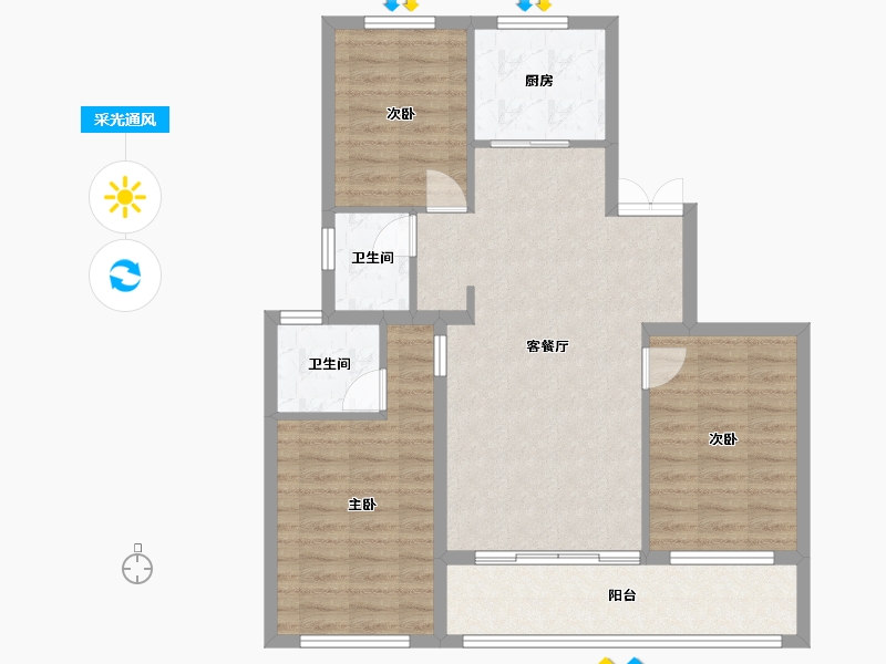 福建省-南平市-和家园文秀湖畔-92.00-户型库-采光通风