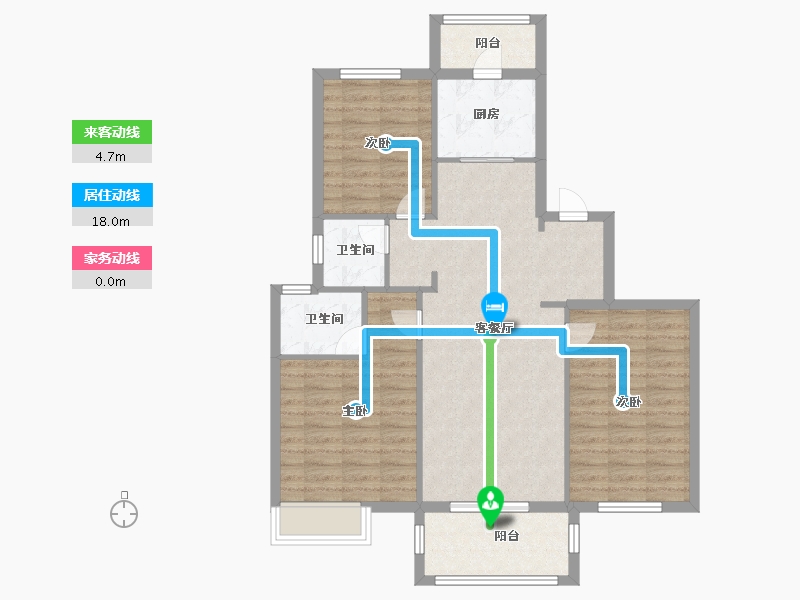 江苏省-宿迁市-宇业东方红郡-93.00-户型库-动静线