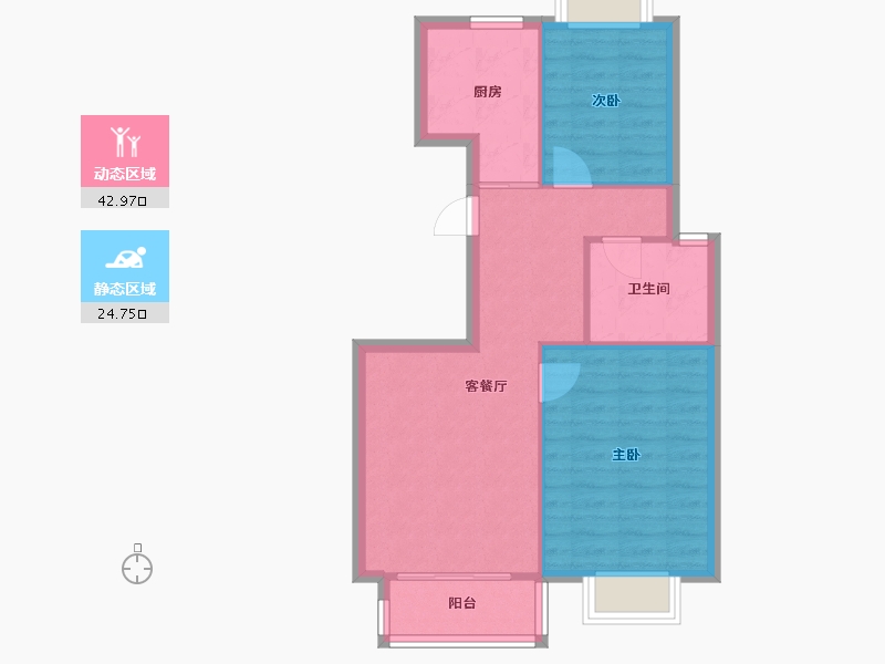 江苏省-南京市-南奥新居-69.00-户型库-动静分区