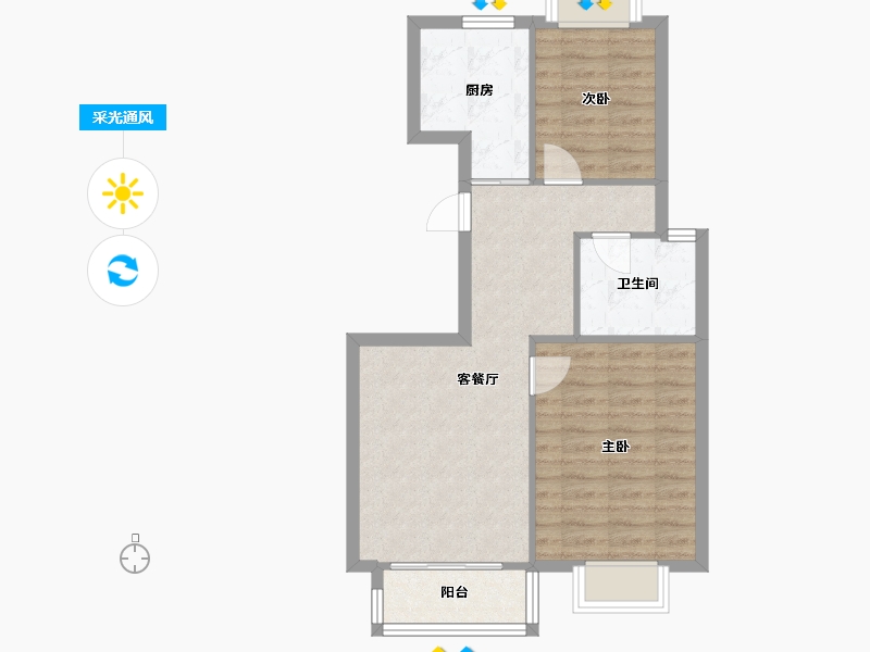 江苏省-南京市-南奥新居-69.00-户型库-采光通风