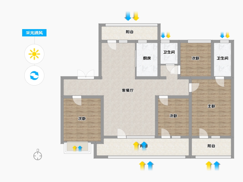 山东省-济宁市-青特瑞马星悦-112.00-户型库-采光通风