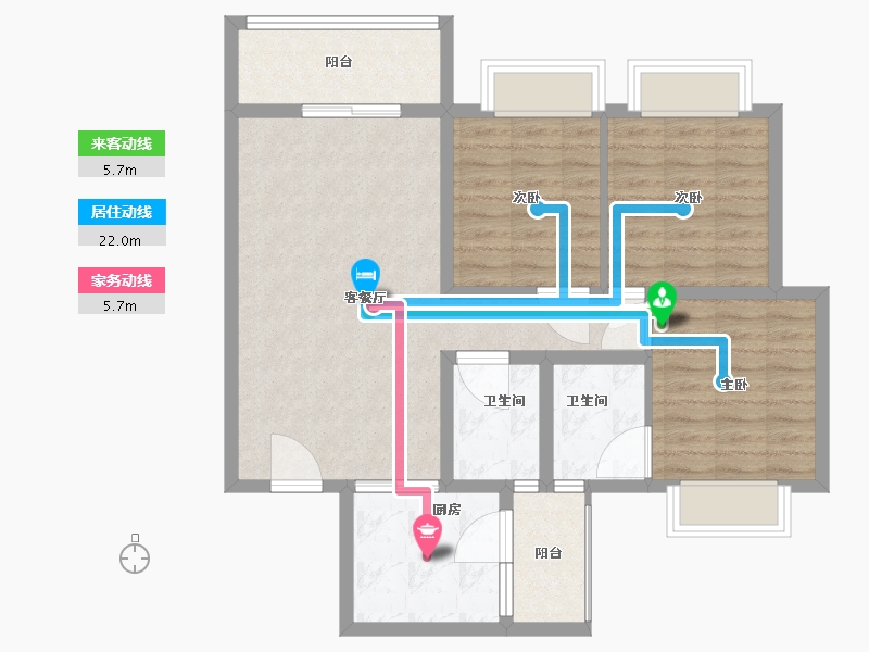 四川省-成都市-尚善居C区-84.00-户型库-动静线