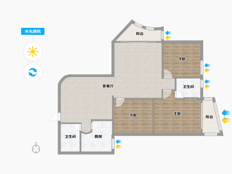 福建省-福州市-金山明珠-118.00-户型库-采光通风