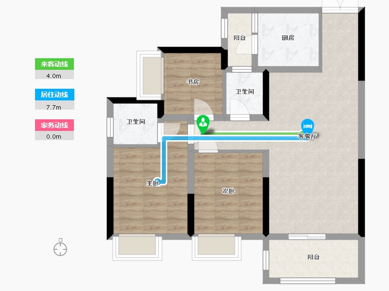 四川省-绵阳市-水晶郦城-84.00-户型库-动静线