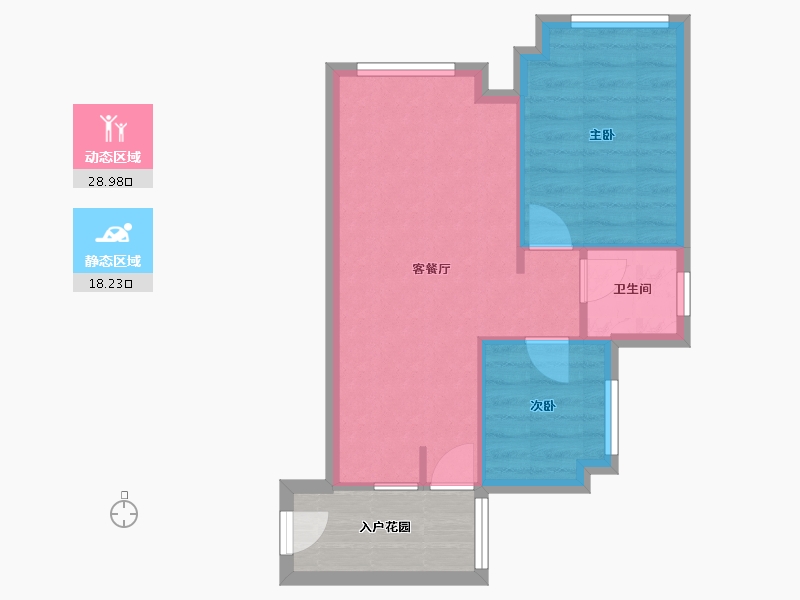 广东省-广州市-上城湾畔-54.65-户型库-动静分区