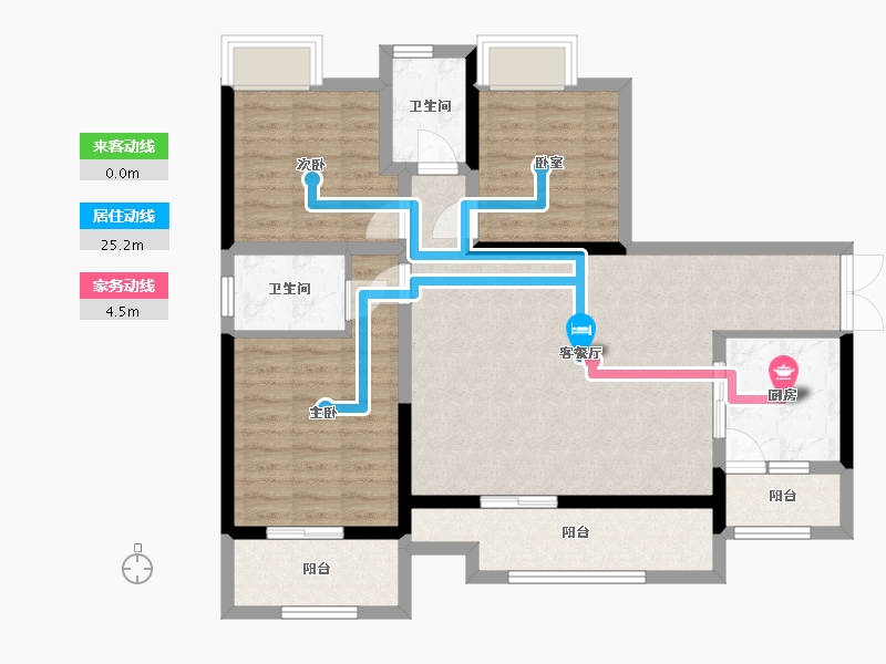 四川省-绵阳市-水晶郦城-96.00-户型库-动静线